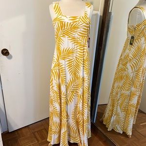 Yellow palm print sundress
